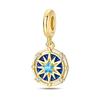 Copper Metal Romantic Stars and Moon Snowflakes Charm Bead Component Designed For High Quality Fine Jewelry Craft Making Compatible With Do It