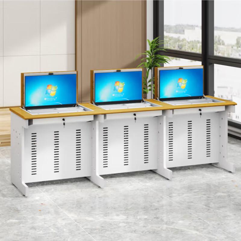 KunCheng Three-Person Steel Flip Computer Desk