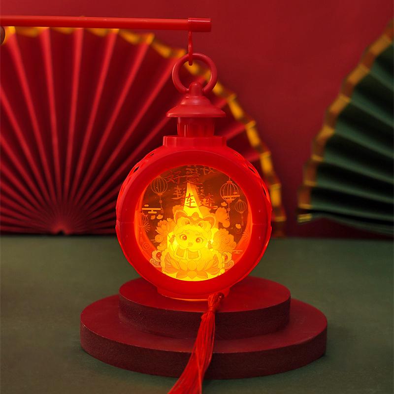 

Круглые ручные фонари, освещающие декоративные атмосферные огни, фонари фестиваля фонарей, ветровые фонари и ночники Good luck+hand-held stick