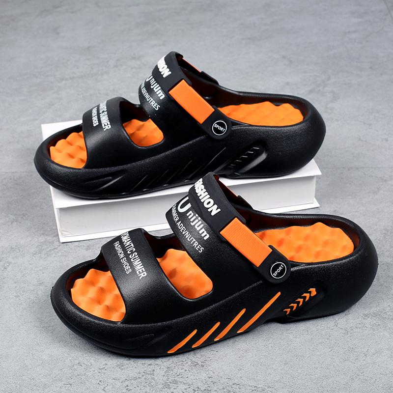 Herren Pantoffeln Sommer Atmungsaktive EVA Pantoffeln Doppelte Funktion Sandalen für Herren Leichte Sommerschuhe für Herren Große Größen 39-48