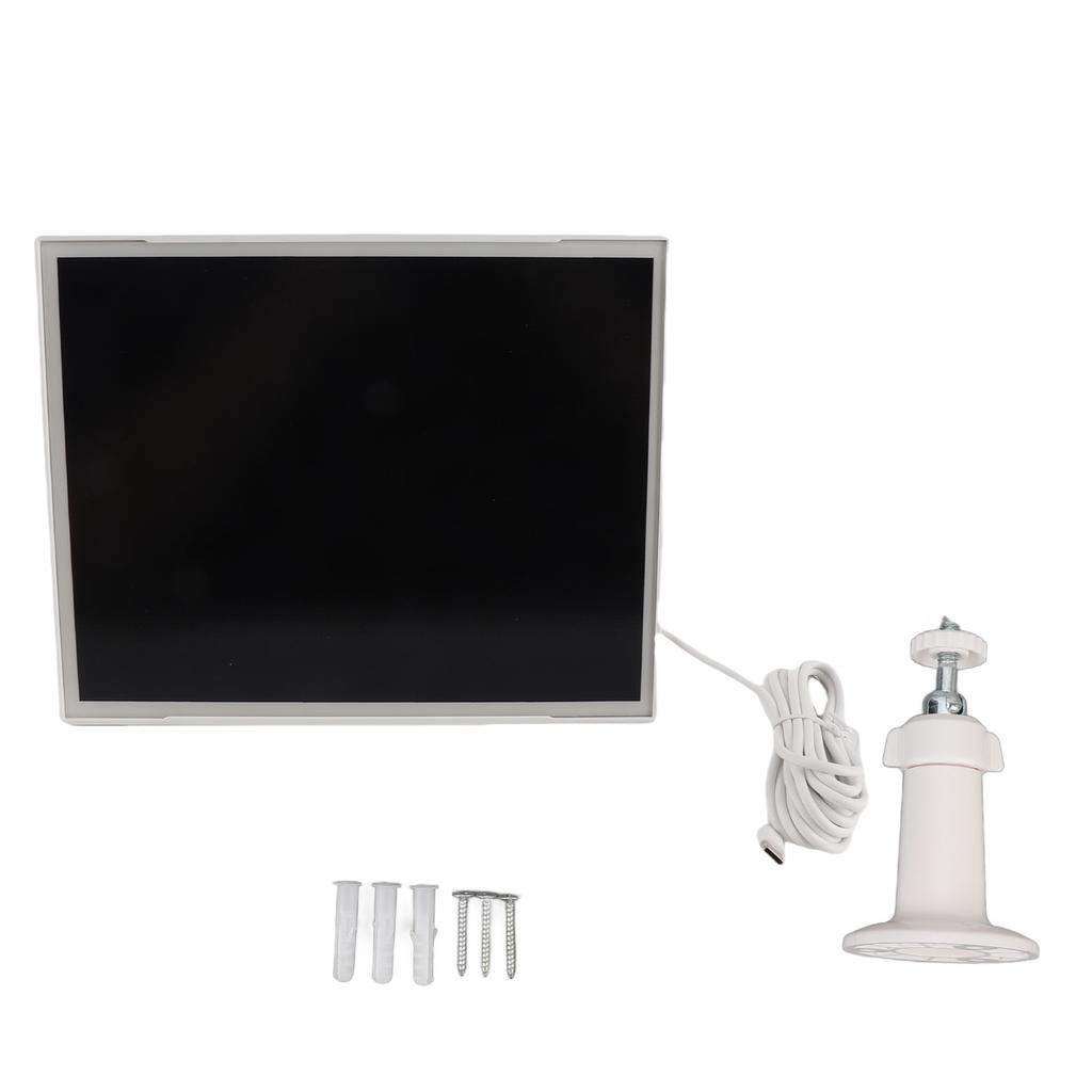 Wall Solar Panel Weather Resistant Low Power Consumption Type C Solar Charging Panel for Doorbell Security Camera 10W 5V