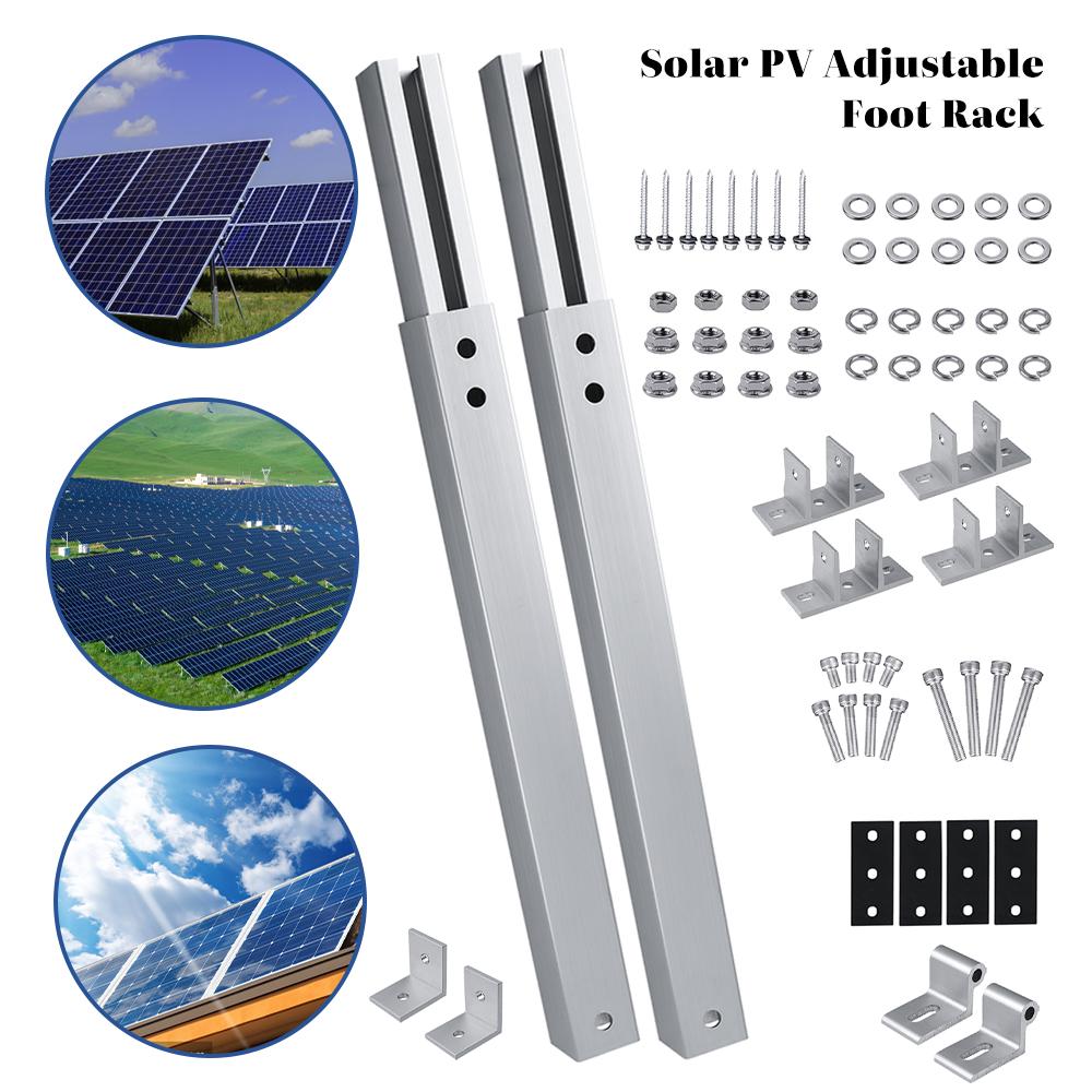 Solar Panel Mount Support Aluminum Alloy Tilt Bracket Adjustable Solar Panel Mounting Bracket Kit For RV Roof Boat
