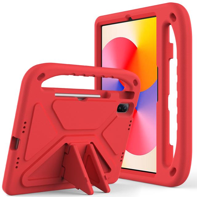 

Kids Friendly EVA Case For Huawei MatePad SE 11 2024 2023 2021 Built-in Kickstand Cover With Hand Holder Shockproof Protection MatePad SE 11 2024 красный