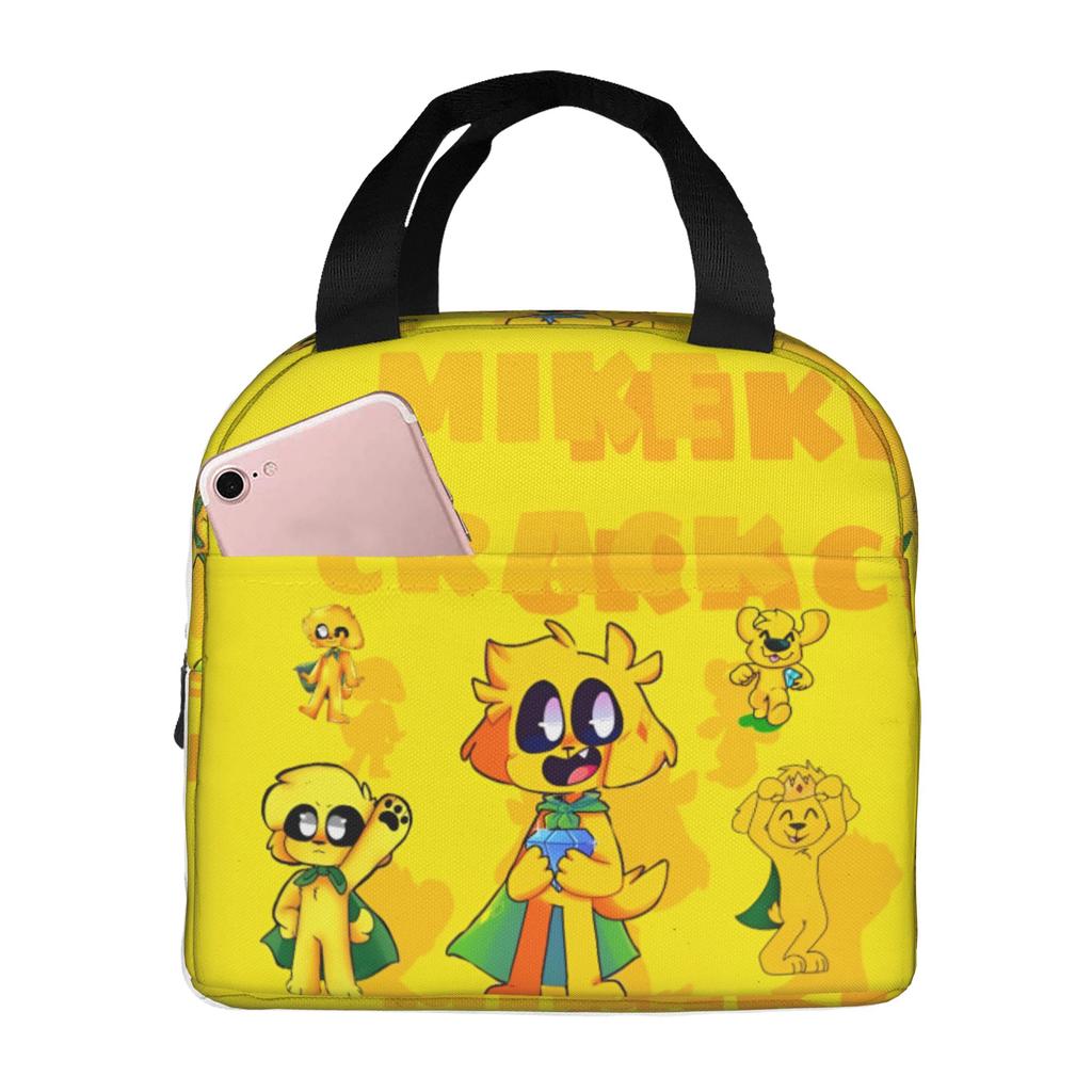 Custom M-Mikecracks Insulated Lunch Bag for Women Men Portable Cute Thermal Cooler Lunch Box School