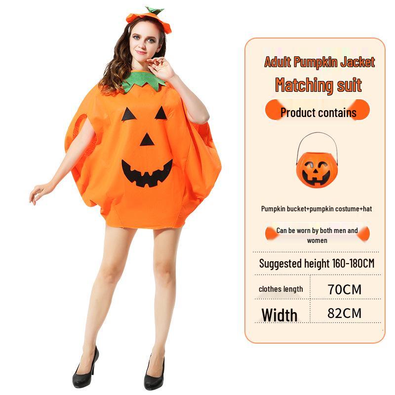 Halloween Pumpkin Costume: Kids' & Adults' Cosplay Outfit for Performances