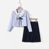 Japanisches JK-Uniform Set mit kurzärmeligem Faltenrock - Schuluniform im westlichen Stil