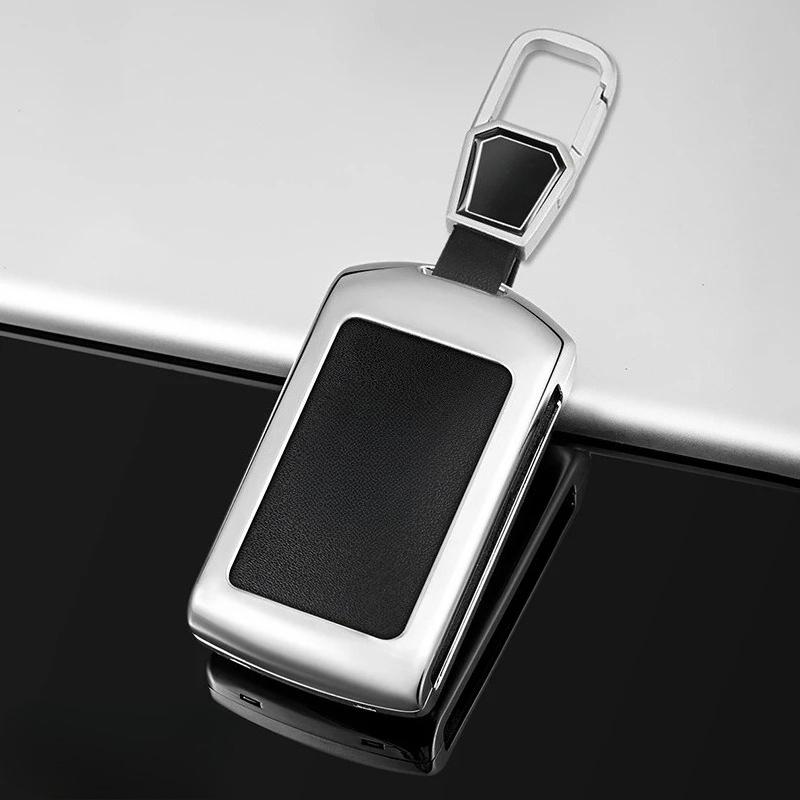 Zinc Alloy Car Key Case Cover Shell Holder Fob For Volvo S60 S90 Xc40 Xc60 Xc90 V90 Polestar 1 Polestar 2 Keychain Car Accessory