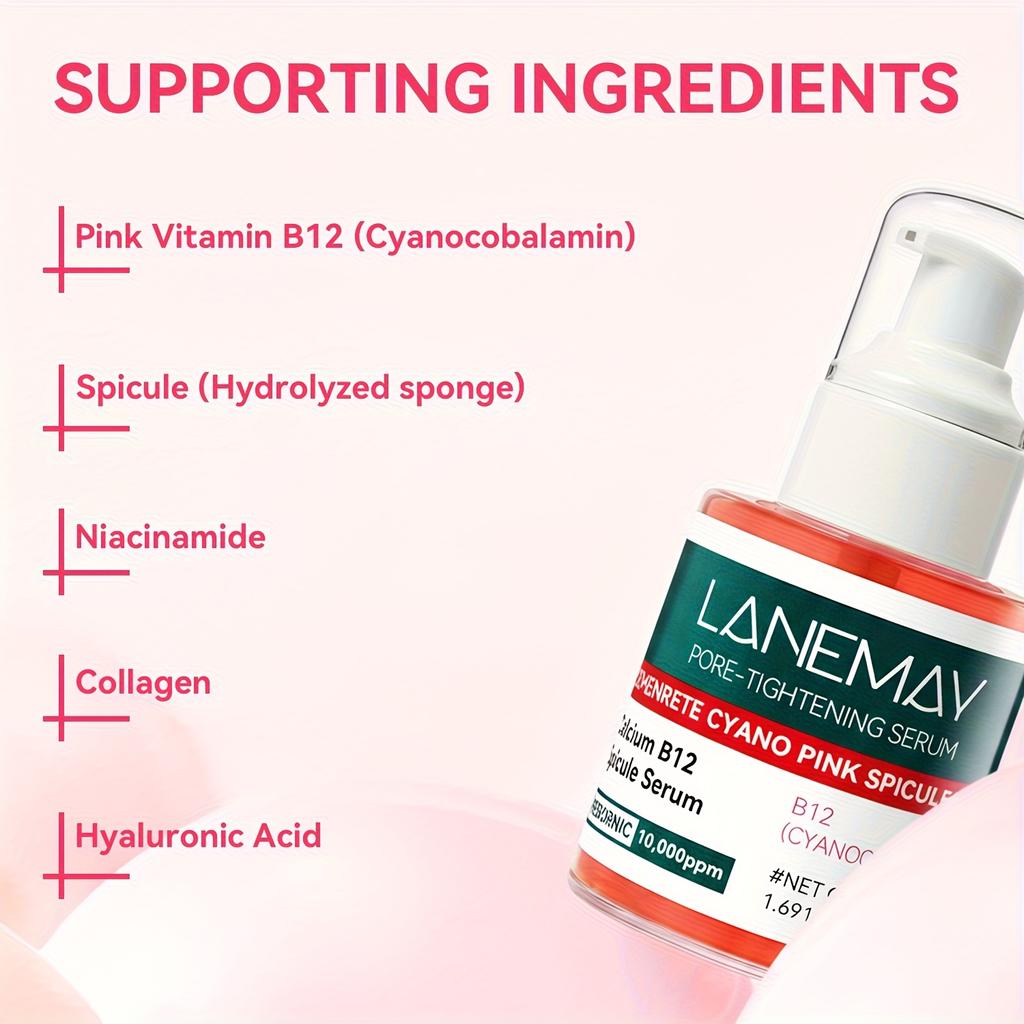 Pore Tightening Serum - Contains Vitamin B12. Brightens dull skin, tightens pores, and even out skin tone 50ml