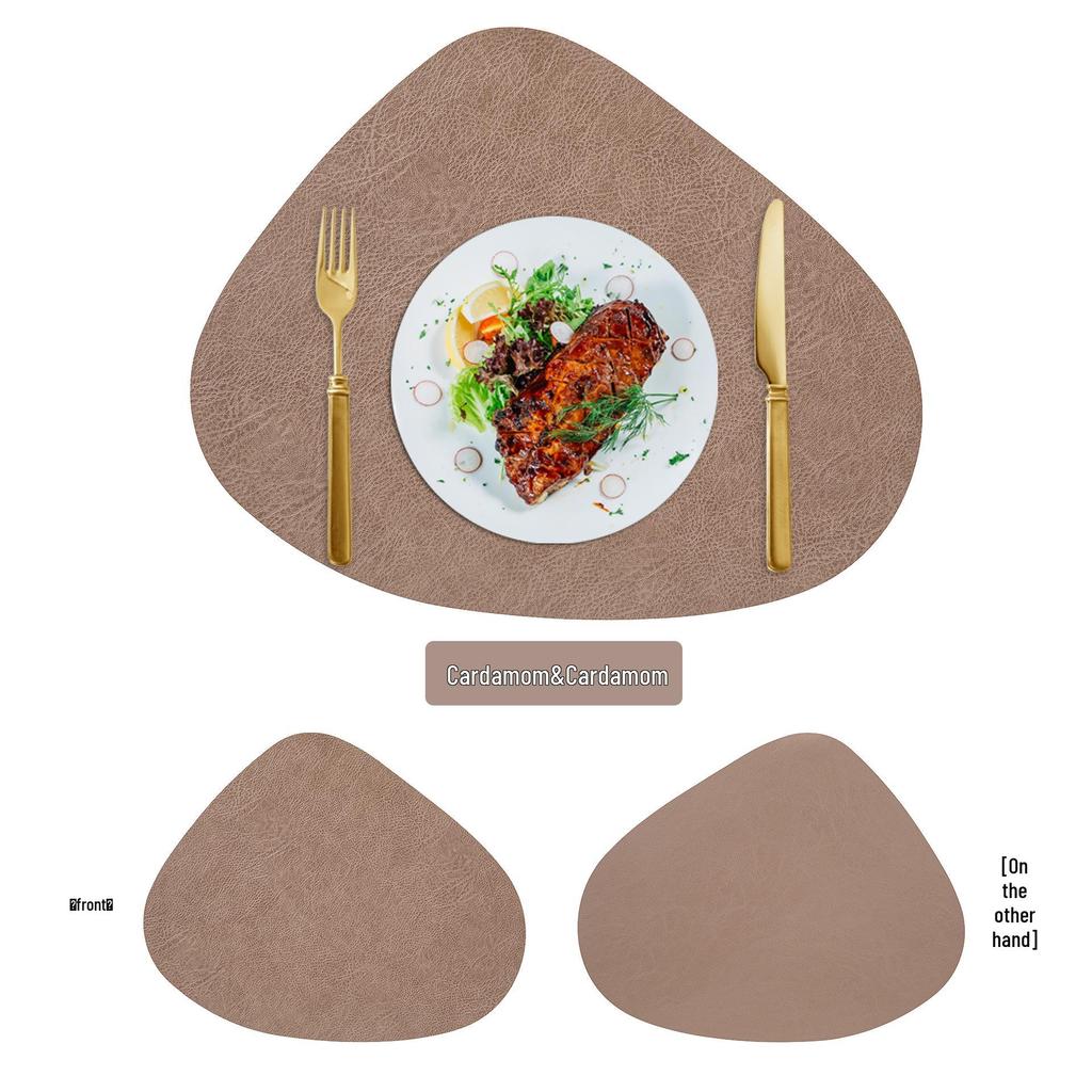 Water Drop Cowhide-Style Double-Sided Placemat: Anti-Scalding Heat Insulation Coaster, Ins Style.