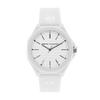 ARMANI EXCHANGE Orologio da Uomo al Quarzo Andrea Quadrante Bianco Cinturino in Silicone 40mm AX4602