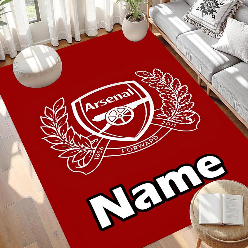 Tappeto Personalizzato con Nome Squadra di Calcio F.C, Tappeto Versatile per Arredamento Casa, per Sala Giochi, Appartamento, Balcone, Ingresso, Corridoio Regalo