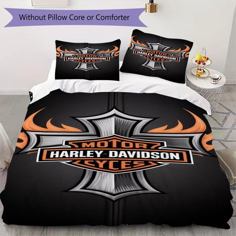 Harley Davidson Skull Gun Bedding 1 Duvet Cover 2 Pillowcase Without Core Without Core Christmas Birthday Gift Soft And Comfortable