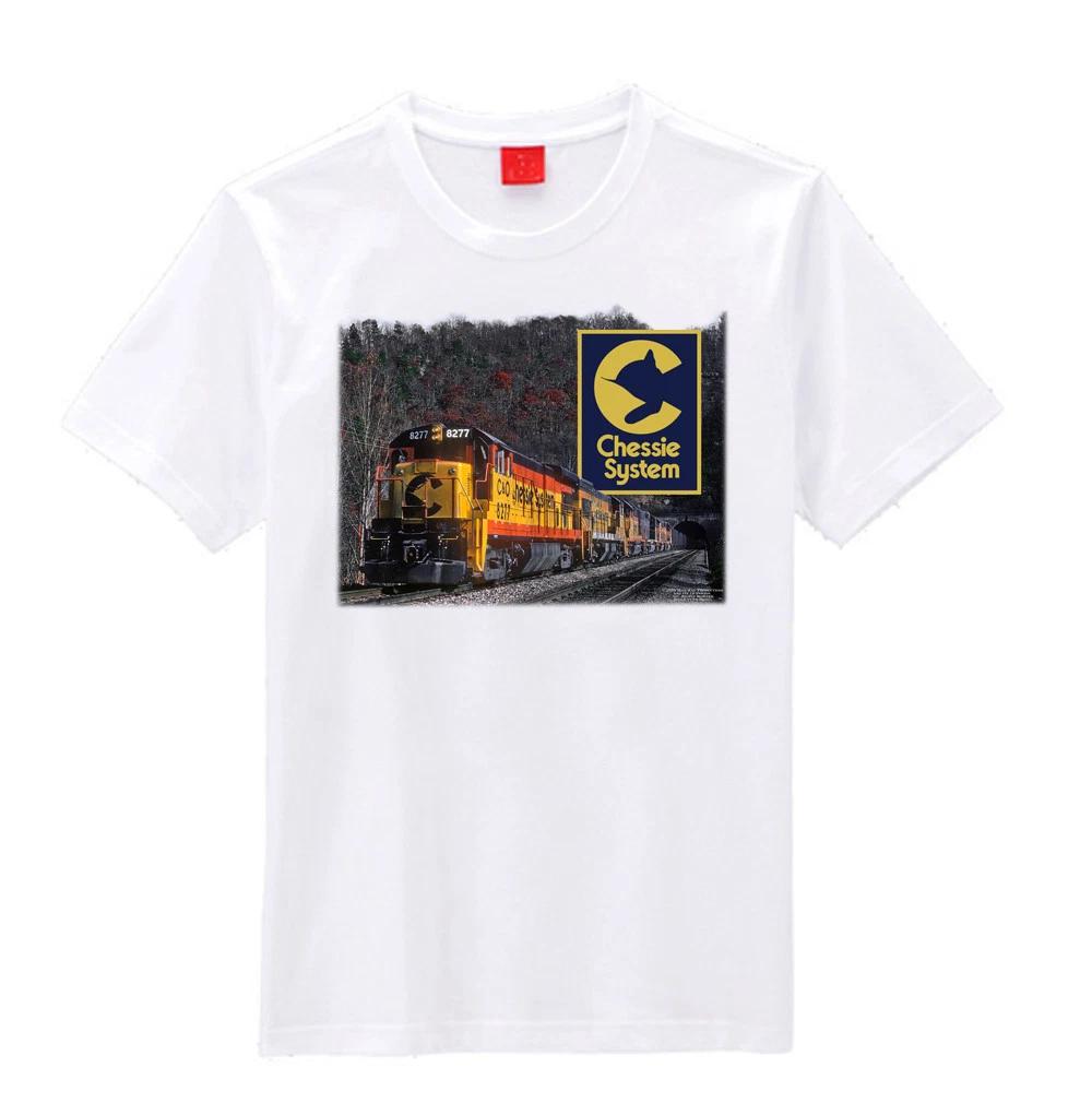 Chessie System C&O Coming Out of Fort Springs Tunnel Train T-shirts S