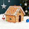 Julgransdekoration Pepparkakshus Trä DIY Pusselset Familjehelg Träd Prydnad Heminredning