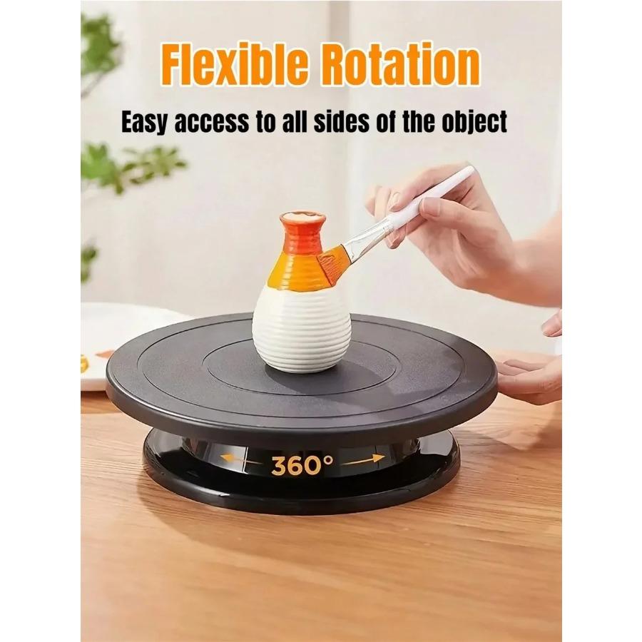 Rotating Cake Turntable Anti-Skid Base For Carving Pottery Painting Cake Decoration Suitable For Baking And Pottery Lovers