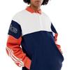 adidas Originals Kleeblatt Kontraststreifen Lässiges Polo Langarm Sweatshirt Unisex Oberteile Weiß Orange Königsblau DV3146