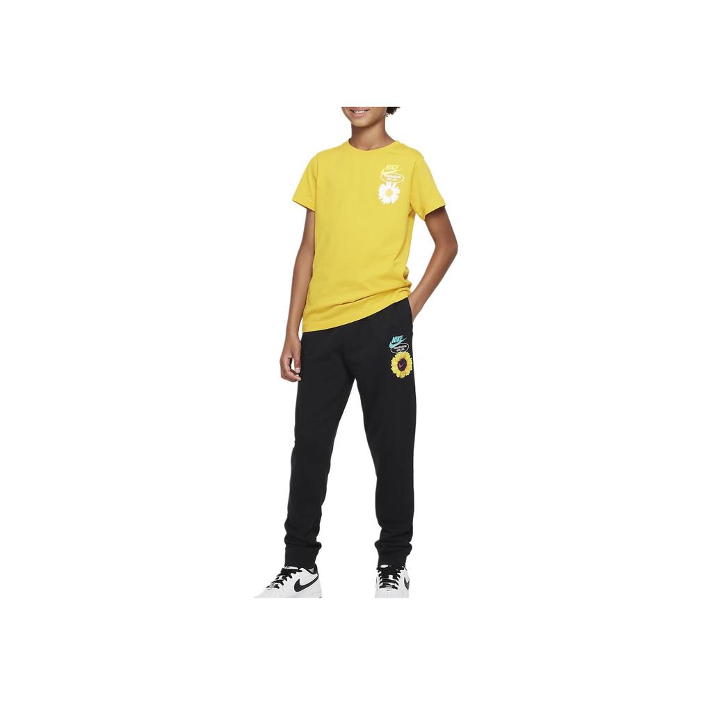Nike Printed Drawstring Knit Joggers Kids Bottoms Black DM8089-010
