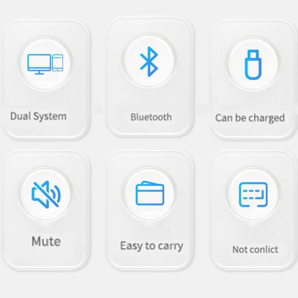 35 Keys Wireless Keyboard Rechargeable Wireless Numeric Keypad Mini Digital Keypad  Laptop Notebook