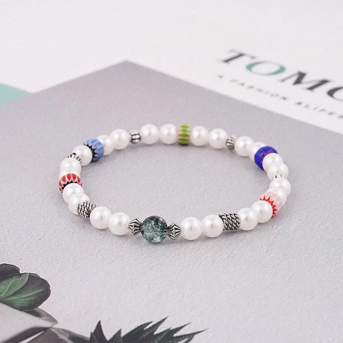 Orient Glass Point Exposed Pearl Bracelet (C2501AC1258_IV)