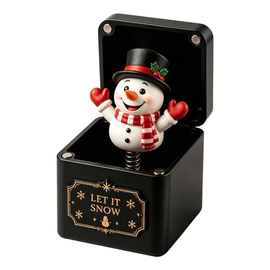Christmas Themed Surprise Boxes Magic Gift Box, Spring-Loaded Pop-Up Holiday 3D Santa Seasonal Gifts Claus Snowman Angel Elk Trick Box for Xmas