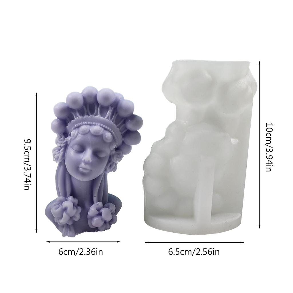 Pretty Girl Decor Candle Silicone Mold Epoxy Resin DIY Decoration Making Soap