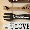 Bless The Food Before Us Kitchen Wall Decor Rustic Wooden Roped Hanging Sign Vintage Farmhouse Wall Art for Kitchen Dining