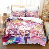 3D Kawaii Girls Idol Time Pripara Comfortable Duvet Quilt Cover Pillowcase Bedding Set Children Bedroom Decoration Home Textile