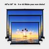 Tragbarer 40-Zoll-HD-Projektionsbildschirm 4:3 faltbare Projektionswand Langlebig Wandmontage für