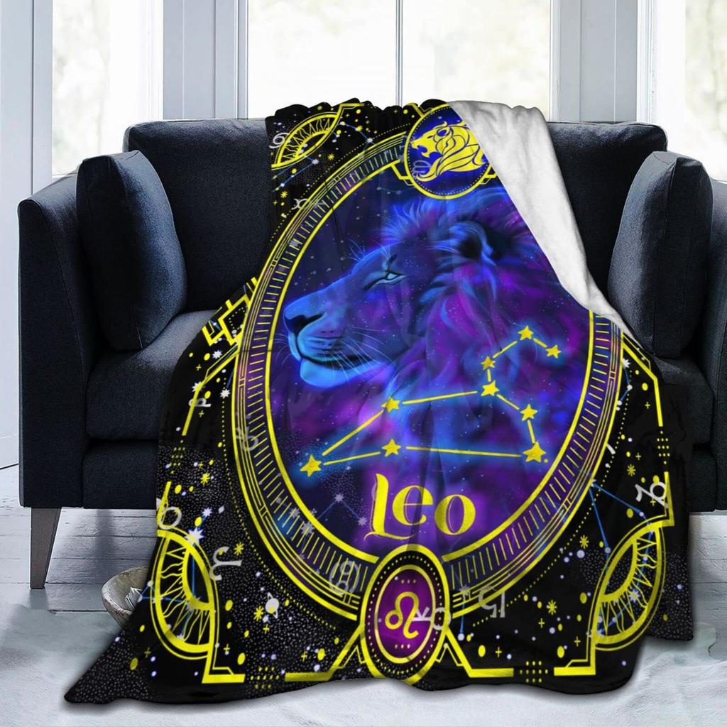 Cartoon Constellation Flannel Blanket Light Blanket Sofa Bedroom Bed Decorative Blanket
