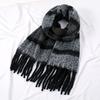 New Scarf Women Female Winter Mohair Warm Thickened Long Scarves Soft Patchwork Coarse Braid Tassel Shawl Viscose Wrap Shawls