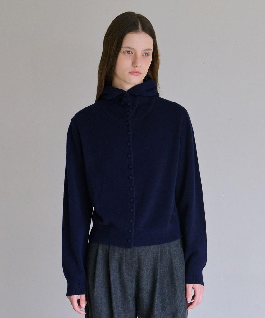 AHWE Belted Striped Double-Pleat Wide Slacks_Charcoal