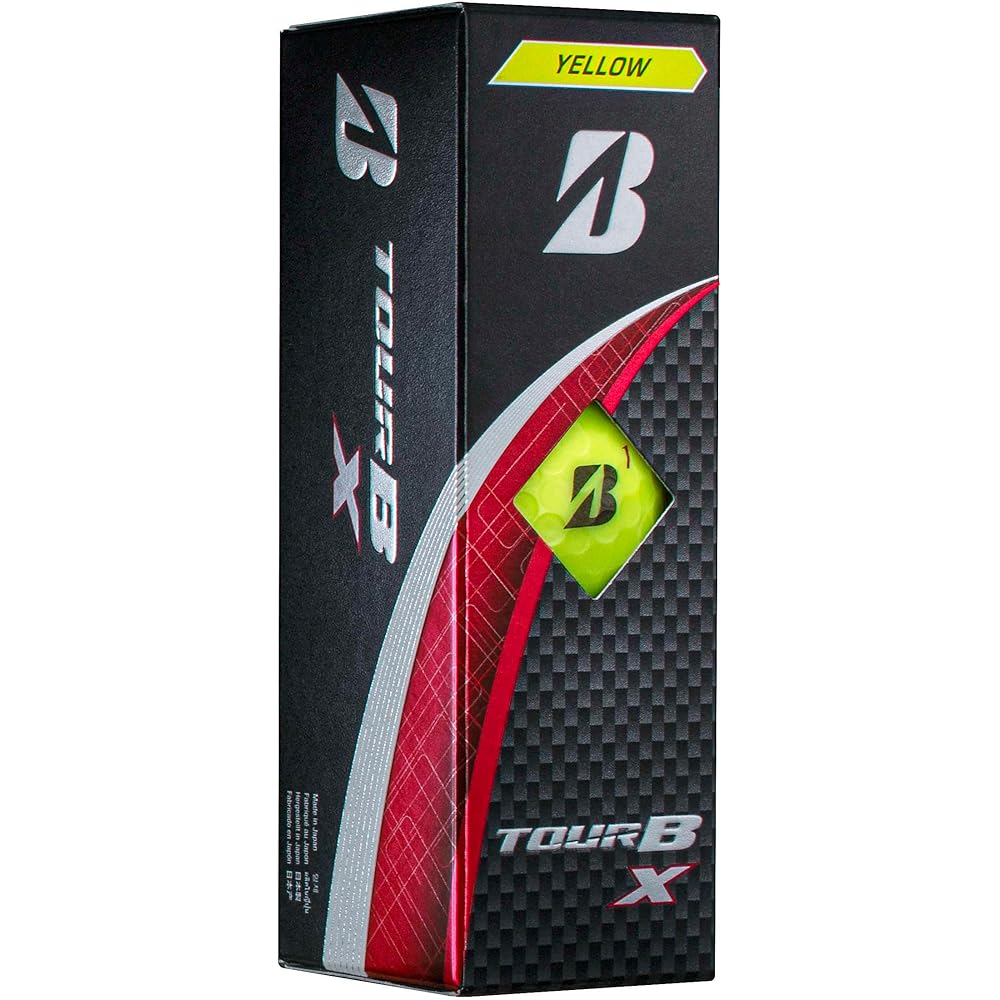 Bridgestone TOUR B X Golf Balls 2024 Model Yellow Pack of 12