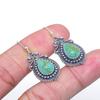 Copper Turquoise 925 Sterling Silver Earring V7399, Cyan Earring, Pear Earring, Valentin's Day Gift, Gift For Her, Birthday Gift, Handmade Jewelry, Si