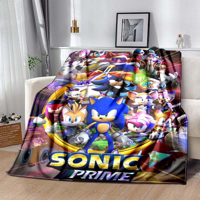 1 pezzo Coperta Decorativa per la Casa di Sonic Prime Sonic The Hedgehog, Morbido Plaid per Divano, Letto .B071