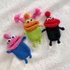 Pull Out Car Keys Cases Bag Funny Cartoon Keychains Pouch Hand Knitting Keys Wallets Organizers for Women and Men