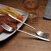 Stainless Steel Long Handle Dinner Fork Korean Rainbow Fork Hotel Restaurant Party Supplies Dinnerware Steak Fork