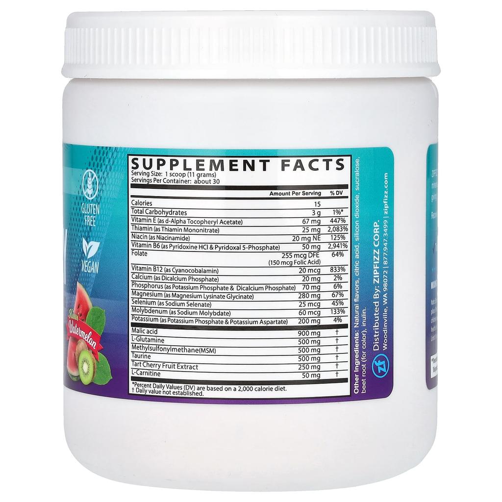 Recovery Drink Mix, Caffeine Free, Kiwi Watermelon, 330G(11.64Oz)