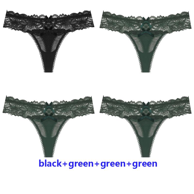 4Pcs/Lot Sexy Lace Panties Women Low-waist Briefs Female Hollow Out Underwear Intimates G String Ladies Lingerie Underpants