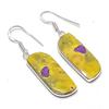 Natural Stichtite Stone Gemstone 925 Sterling Silver Jewelry Earring 1.85" AEE-10939