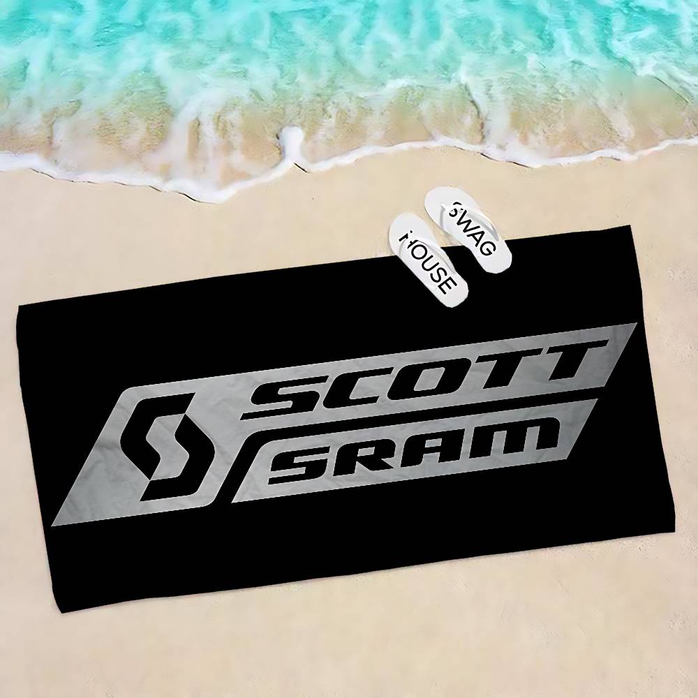 Asciugamano da Spiaggia in Microfibra con Logo S-Scott Bike Assorbente Asciugatura Rapida Morbido per Yoga Nuoto Resort Escursionismo