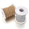 5 Yards/Rolle Aluminium-Drehketten Gold Silber Farbe O-förmige Gliederkette für DIY Schmuck Halsketten Herstellung Kleidung Tasche Zubehör