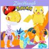 Bola de Pokémon Ovo Deformado Pikachu Charizard Bulbasaur Robô Brinquedo Infantil Para Maiores de 7 Anos