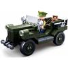 Building Set - SLUBAN - M38-B0682 - 112 Pieces - Green WWII Light Truck - Articulated Soldier