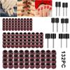 102/132Pcs Sanding Drums Sand Bands Sand Mandrels Drum Woodworking Drill Rotary Abrasive Tool