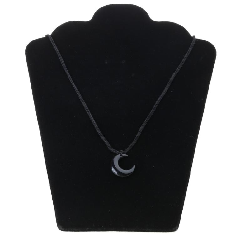 Lace Up Rope Necklace Cat Eye Moon Pendant Necklace Chinese Style Jewelry Gift