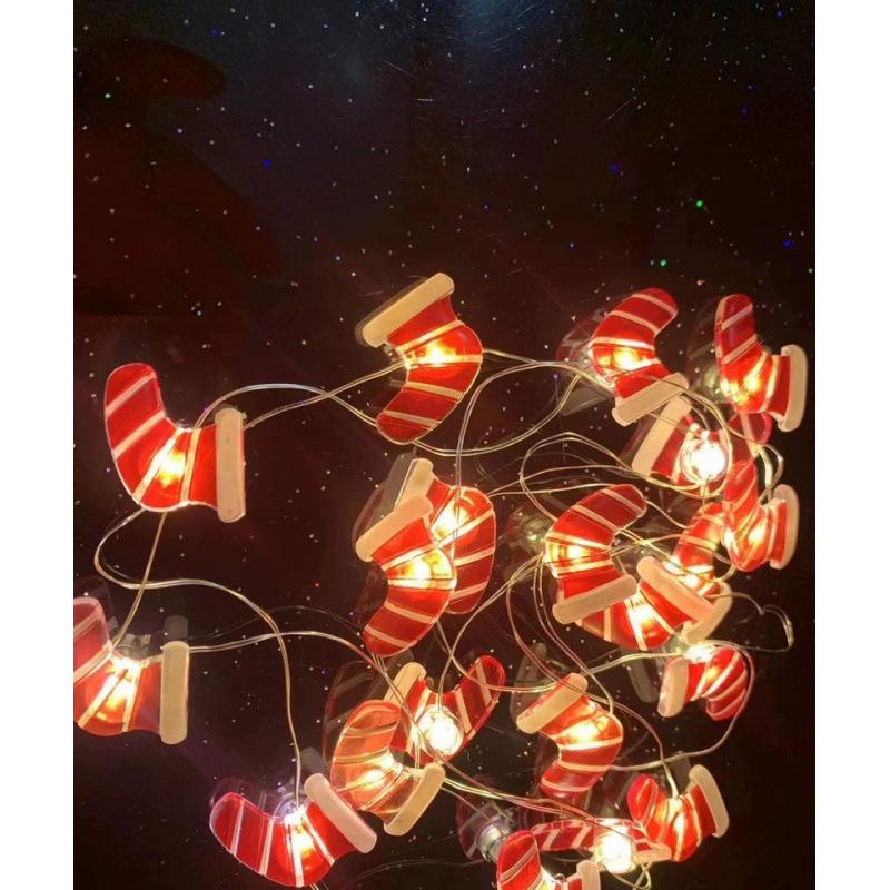 

Светодиодные рождественские огни с Сантой, Снеговиком, Оленем и Колокольчиками в дизайне черной шляпы 3m 30 lights 3-battery constant