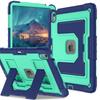 Heavy Duty Shockproof Case for iPad Air 13 11 M4/3/2 Air 4 5 Mini 6 A17 Pro Rugged Protective Cover with Pen Holder/Kickstand