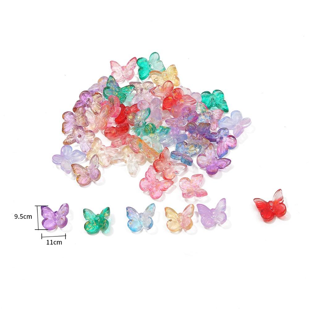 

2000Pcs Butterfly Shape Beads Gradual Color Glass Beads For Jewelry Making