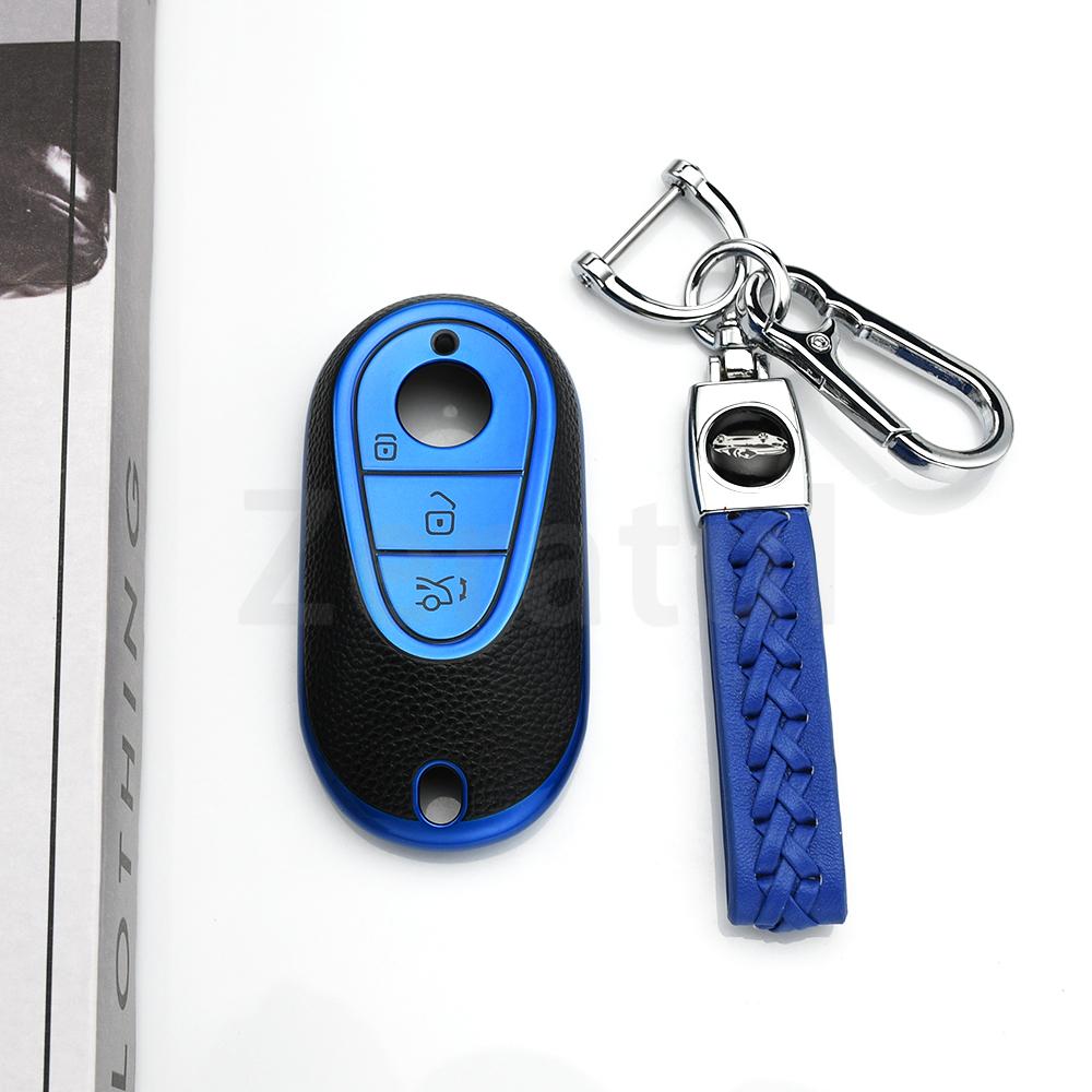 Shell Fob Keychain Accessories For Mercedes Benz E300 C260 C300 S450 S500 S400 C E S Class Glc W206 W223 W214 Car Key Case Cover