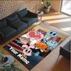 Personalized Crystal Velvet Carpet Custom Name Text,Amazing World of Gumball Anti Slip Area Rug For Home Decoration
